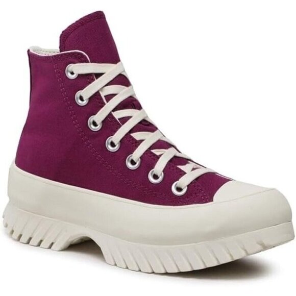 Converse CTAS Lugged 2.0 Hi Mystic Orchid Black Egret Platform Sneakers - Picture 4 of 12